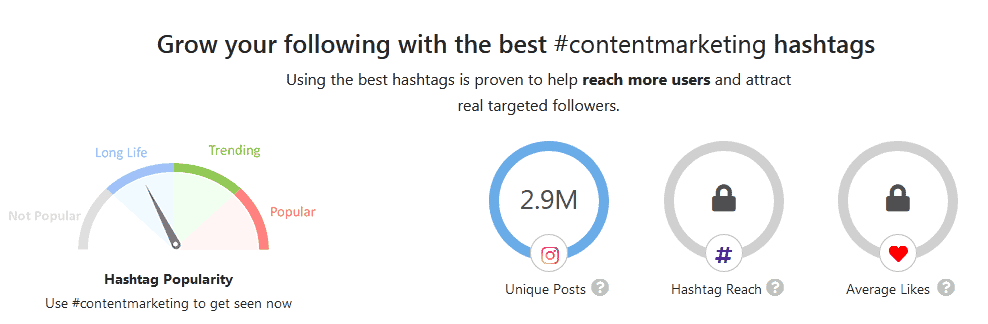 Instagram followers content marketing hashtag