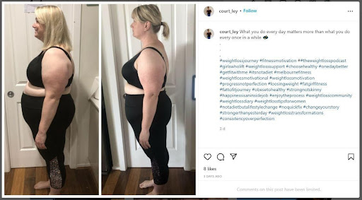 Instagram post before and after