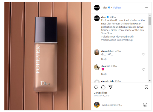 instagram dior campaign